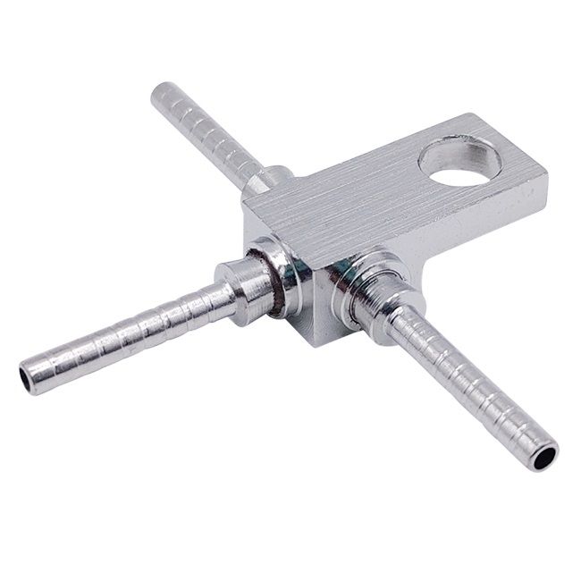 <p>Crimp tee  |  8mm mount hole |  stainless</p>