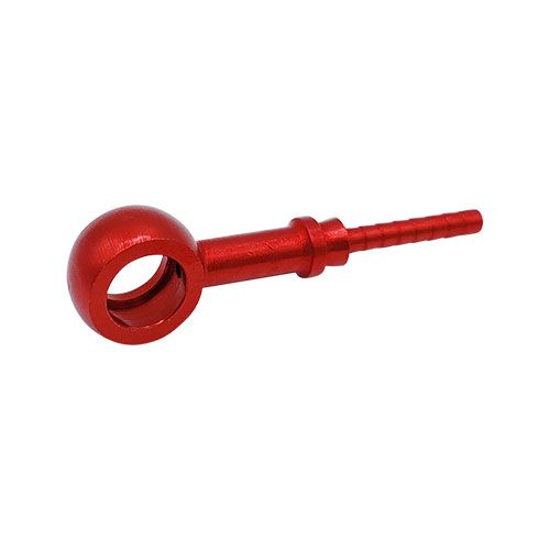 <p>Low profile banjo  |  10mm hole  |  8mm thick  |  anodized aluminum  |  red</p>
