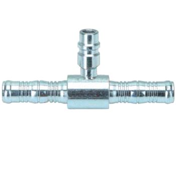 <p>Schlauchverbinder16mm (5/8") auf 16mm (5/8") AC Schlauch,seitl.13mm Ventil</p>
