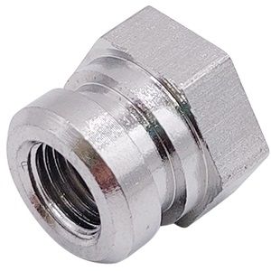 <p>Zöllisches Innengewinde | 3/8-24 UNF |  17mm Sechskant I Edelstahl</p>