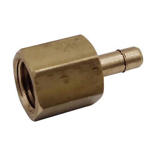 <p>Adapter | 8mm FuelFlex auf Innengewinde M14 x 1,5 | invertierter Sitz | Messing</p>