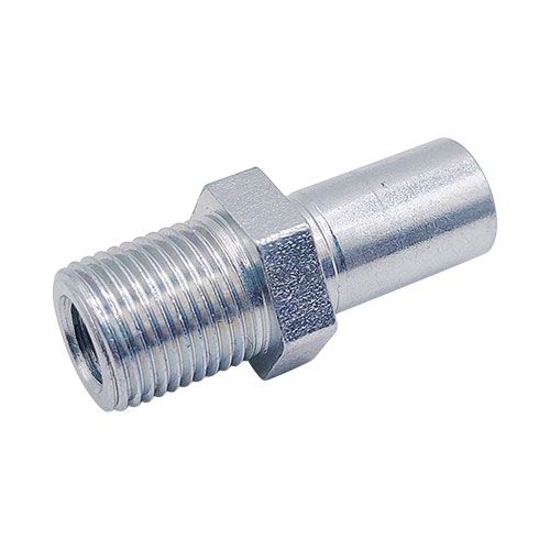 <p>Imperial female  |  3/8-24 UNF port (DPS)  |  5/8-18 UNF ext thread  |  19mm hex</p>