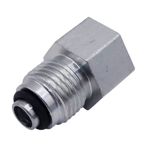<p>Anstoß-Rohr Adapter  | 9/16-18 UNF Bolzen(-06 JIC)  | M16 x 1.5 O-Ring-Vors</p>