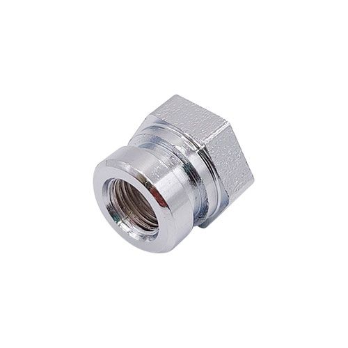 <p>Zöllisches Innengewinde | 3/8-24 UNF |  17mm Sechskant I Chrom</p>