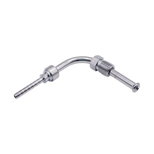 <p>Male swivel  |  3/8-24 UNF  | 45 deg double flare  |  90 deg bend  |  chrome</p>