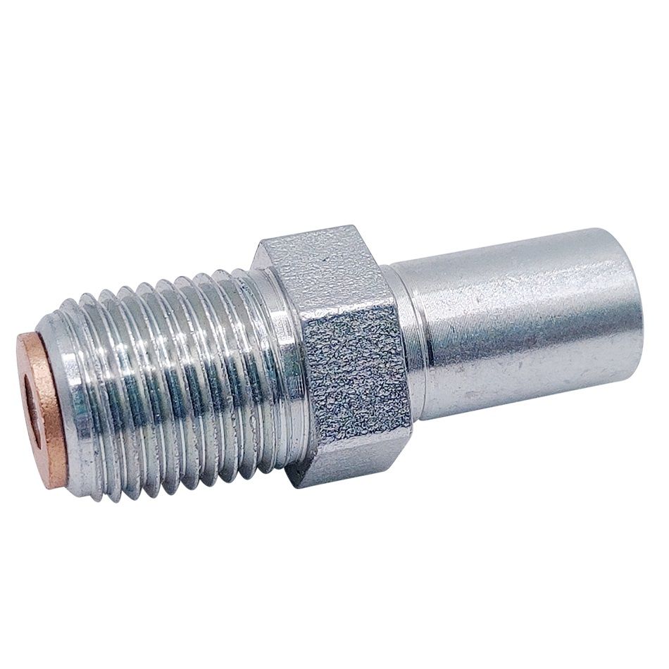<p>Zöllisches Aussengewinde  | 11/16-16 UN  |  19mm Sechskant |  Kupferfläche</p>