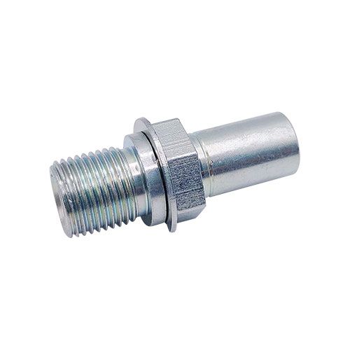 <p>Imperial female  |  3/8-24 UNF port  |  5/8-18 UNF ext thread  | 19mm hex</p>