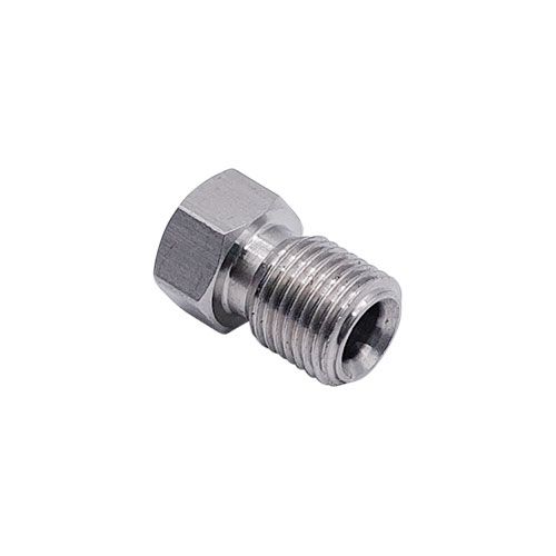 <p>Rohrmutter | Außengewinde |  M10 x 1  |  3/16 Durchmesser I Edelstahl</p>