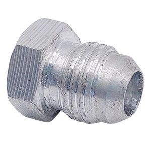 <p>Braze-on stud  |  9/16-18 UNF thread  |  3/8 tube size  | aluminum</p>